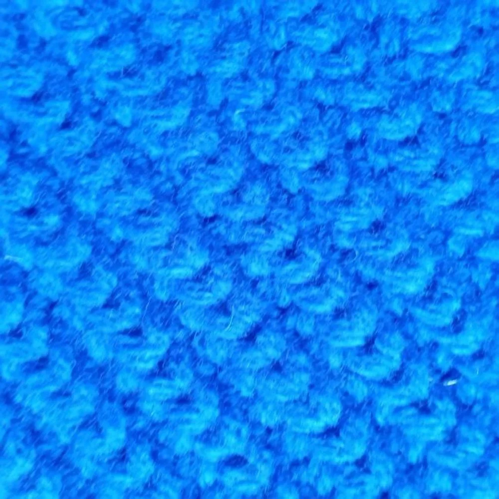 Tory Burch Royal Blue Ribbed Knit Scarf